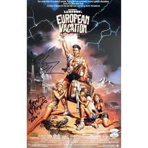Chevy Chase / Beverly D&#39;Angelo Autographed European Vacation 11x17 Poster JSA - £237.77 GBP