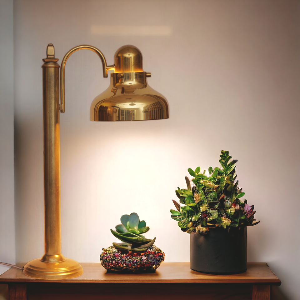 Bauhaus Kontor Work Light &quot; Functional Crane &quot; Unique Specimen Brass Lam... - $404.04