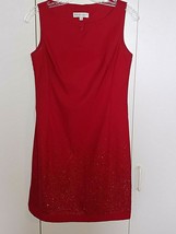 Rampage Ladies Sleeveless Red Stretch Party DRESS-JR. 7-WORN 1-GLITTER-LOVELY - £6.75 GBP