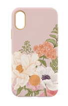 Hard Cover Case FLAVR Studio Pink Rose Bouquet iPlate For iPhone X XS Artistic - £6.46 GBP