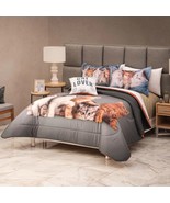 CAT LOVER  REVERSIBLE COMFORTER SET AND SHEET SET 9 PCS KING SIZE - £159.58 GBP