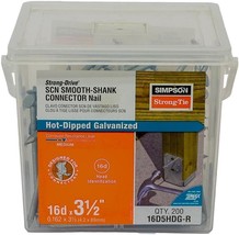 Simpson Strong-Tie 16D5HDG-R Wood Joiner Nail Hot-Dipped Galvanized Stee... - $18.81