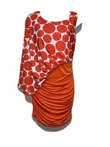 Gracia Dress Orange WHITE DOT NEW SZ M  - £138.95 GBP