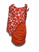 Gracia Dress Orange WHITE DOT NEW SZ M  - £139.51 GBP