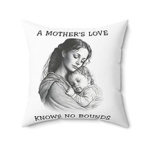 a mothers love knows no bounds gift Spun Polyester Square Pillow mothers day mom - £24.80 GBP+