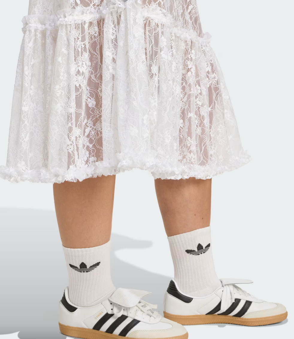 adidas Originals Lace Skirt Women's Casual Dress Lifestyle White AsiaFit KD2288 Item image 5