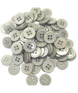 Light Grey Buttons, 27 Line, 43/64&quot; (17 mm) - Pack of 100 - $4.99
