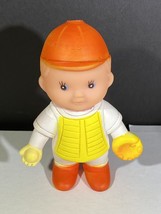 Vintage Baseball Player Boy Rubber Squeak Toy Taiwan Stahlwood Toy Catcher Glove - £7.45 GBP