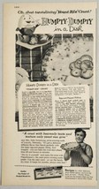 1958 Print Ad Fleischmann&#39;s Dry Yeast Humpty Dumpty Dish Recipe  - £12.30 GBP
