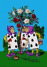 Pepita Needlepoint Canvas: Alice in Wonderland Roses, 7&quot; x 10&quot; - £40.29 GBP+