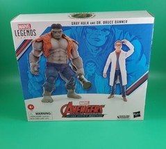 Hasbro Marvel Legends Series Gray Hulk &amp; Dr. Bruce Banner, 6 Inch Action... - £29.95 GBP