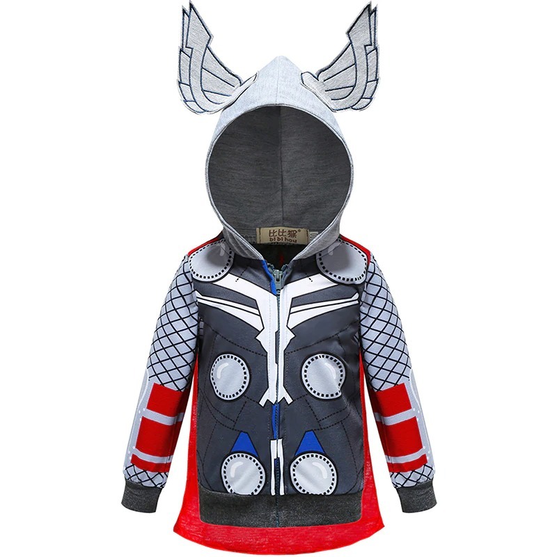 Superheroes Hoodie Cartoon Sweatshirt Kids THOR - £15.97 GBP