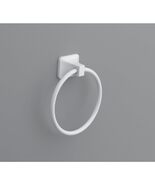 Oakbrook Towel Ring STN WHT - $20.75
