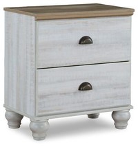 Haven Bay - Brown / Beige - Two Drawer Night Stand - £115.51 GBP