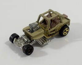 2010 HOT WHEELS JEEP CJ-2A SAFARI GREEN CAMO 1:64 DIECAST 2 3/4&quot; DUNE BU... - $1.97