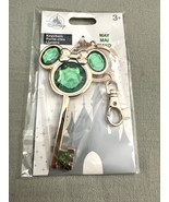 Disney Parks May Faux Emerald Birthstone Keychain NEW - £19.59 GBP