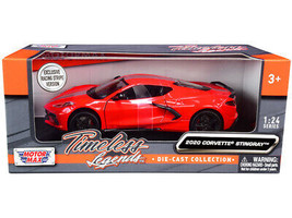 2020 Chevrolet Corvette C8 Stingray Red w Silver Racing Stripes Timeless... - $37.04