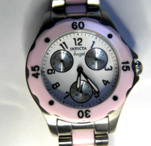 Invicta Angel 1653 Quartz Ss Cermaic Women&#39;s Wristwatch - £35.48 GBP