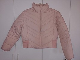 D&#39;nalloh Silver Rider Ladies Pink Puffy Quilted Down Filled JACKET-M-WORN Once - £8.86 GBP