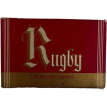 Vintage Rugby Playing Cards Air Cushion Finish Art Deco Geometric Swirl ... - $23.38