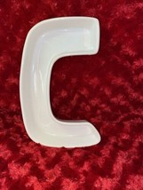 Letter C Candy Nut Dish Ceramic White Wedding Serving Birthday Party Sur... - $11.29