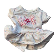 American Girl Doll Star Peplum Tee Multicolor Speckled Print &amp; AG Logo D... - $7.68