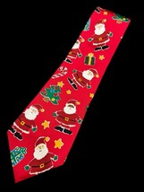Vintage Christmas Tie Santa Claus Red Save The Children - $13.00