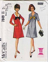 Misses' DRESS Vintage 1965 McCall's Pattern 7849 Size 10 - £9.59 GBP