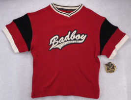 Bad Boy Athletics T-Shirt Men&#39;s Large Red Short Sleeve  1990&#39;s USA Made ... - £26.38 GBP