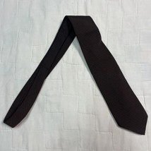 Vintage Carter Holmes Mens Neck Tie Brown Solid Stripes Polyester 56x2.75 - $9.49