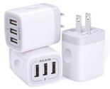 Wall Charger, Usb Charger Adapter, 3.1A/3Pack Muti Port Fast Charging St... - $25.99