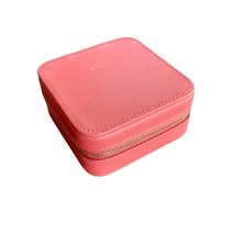 Salmon Jewelry Organizer Travel Zipper Ring Holder Gift Mirror Portable ... - $147.62 MXN