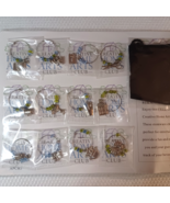 Vintage Creative Home Arts Club STEMWARE CHARMS Blue &amp; Green Beads 12 Ch... - $226.18 MXN