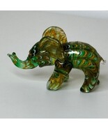 LENOX Glass Elephant Figurine Swirl Green Amber Animal Statue - €25,76 EUR LENOX Glass Elephant Figurine Swirl Green Amber Animal Statue - €25,76 EUR