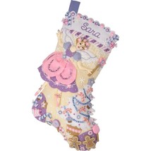 DIY Bucilla Sugar Plum Dreams Fairy Christmas Felt Stocking Kit 89629E - £35.92 GBP