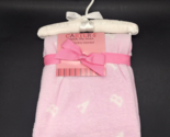 Carter&#39;s Baby Blanket Alphabet Pink Single Layer Watch the Wear Satin Trim - £39.33 GBP