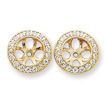 14K Gold Diamond Earring Jacket Mountings Jewerly - $230.59