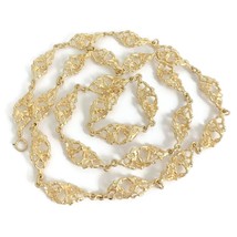 Authenticity Guarantee 
Long Filigree Chain Necklace 14K Yellow Gold, 30 Inch... - £5,271.75 GBP