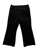 SOFT SURROUNDINGS Womens Pants Black Pull On Ponte Capri Cropped Sz Medium - £14.51 GBP