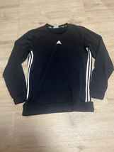 Adidas Mens Crewneck Pullover Sweatshirt Crew Neck Sz Large Ruby Black W... - $14.85