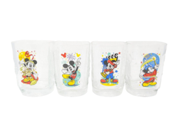 4 Vintage McDonalds Walt Disney World 2000 Celebration Square Glasses Set Mickey - $24.18