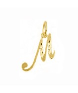 Genuine 14K Yellow Gold 0.78&quot; Fancy Cursive Script Letter Initial &#39;M&#39; Pe... - $1,540.60 MXN