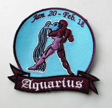 Aquarius Water Astrology Zodiac Star Sign Novelty Embroidered Patch 3.25 Inches - £4.27 GBP