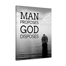 Express Your Love Gifts Scripture Canvas Man Proposes God Disposes Chris... - £108.24 GBP