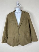 L.L. Bean Brown Field Jacket Mens 42 Pockets Shoulder Padding - £28.31 GBP