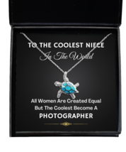 Photographer Niece Necklace Gifts - Turtle Pendant Jewelry Present From Aunt  - £39.46 GBP