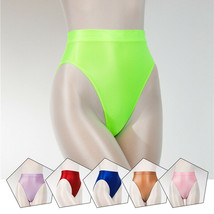 Sexy Women Glossy Panties High Waist Booty Shorts Hot Pants Bikini Swim Bottoms - £7.38 GBP+