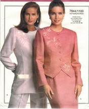 Misses Viking Vogue Applique Embroider Career Jacket Skirt Pant Sew Patt... - $11.99
