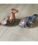 Vintage Tonala Mexican Pottery Dove Bird Folk Art Figurines - €28,40 EUR