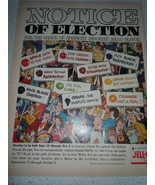 Vintage Jell-O Notice Of Election Print Magazine Advertisement 1960 - $12.24 CAD